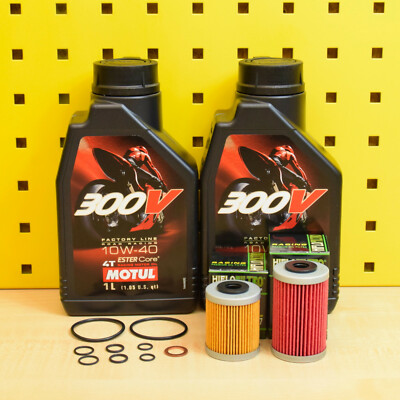 Ölwechselset Öl Ölfilter Motul 300V Factory Line 10W40 Für: KTM 520 EXC SX MXC