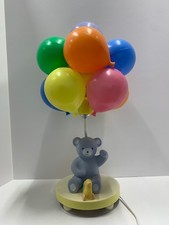 Bear Nursery Lamp With Balloon Shade Tested Works 1970s-1980s Vintage