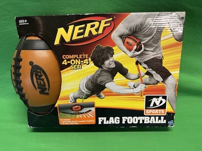 NERF Flag Football Complete 4 On 4 Set Weather Blitz 2009 Hasbro Brown Black