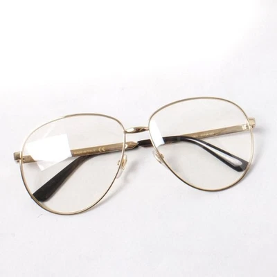 Lunettes de soleil aviateur GUCCI Shelly Line dorées accessoires de mode unis... - Photo 1/4