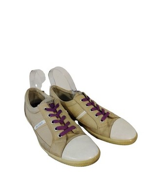 Ecco Street Women's Beige/white/purple Laces Hybrid Golf Shoes EU 39, US8/8.5