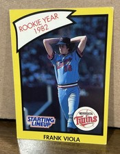 FRANK VIOLA 1990 KENNER STARTING LINEUP CARD “ROOKIE YEAR” - TWINS. rookie card picture