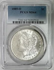 1885-O Morgan Silver Dollar, PCGS MS-64, Blast White!