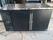60" Perlick BBS60 Stainless Steel Black Door Back Bar Refrigerator 120V 1713