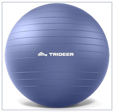 Trideer Gymnastikball 65cm Anti-Burst Sitzball Yoga Pilates mit Pumpe Blau