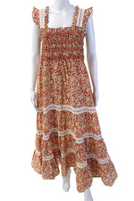 RIXO Womens Aubrie Dress - Sarasa Rose Copper Size L