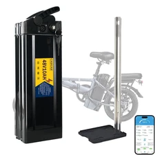 48V 10Ah Folding E-Bike Battery, 1 Pack 48V Lithium Battery for Electric Bike