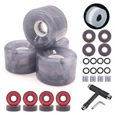 Skateboard Wheels Cruiser Skateboard Wheels 65mm 78A with Skateboard Kit, Bea...