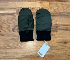 RAINS Bator Puffer Mittens - Green - Size Medium - NEW With Tags