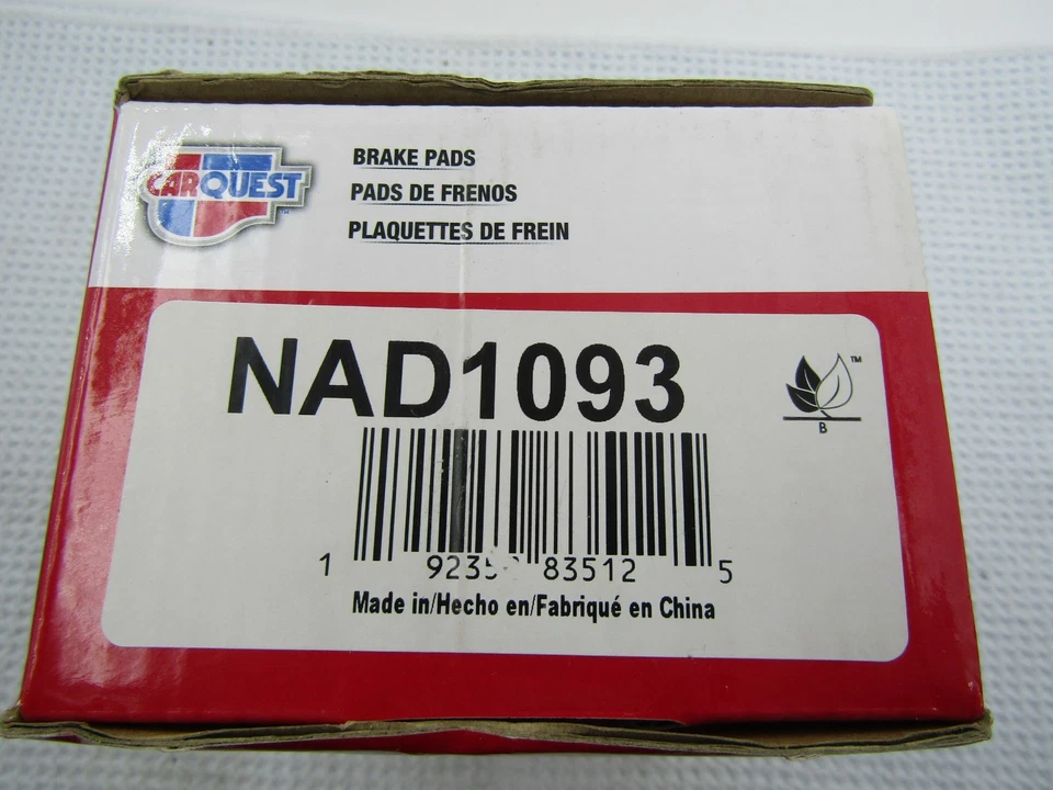 Juego de pastillas de freno de disco - pastillas de freno traseras orgánicas estándar CARQUEST NAD1093 * Foto 3 de 3