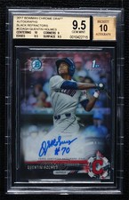 2017 Bowman Draft Black Refractor 66/75 Quentin Holmes BGS 9.5 GEM MINT Auto 5j0