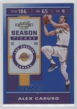 2019 Panini Contenders Optic Season Ticket Blue Prizm 37/99 Alex Caruso #86 3o2