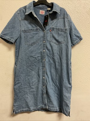   Levi's Women's Short Sleeve Louisa Denim Dress - Twisted Words S  