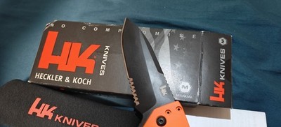 HK Knives by Hogue 54214 Orange Karma Flipper Knife