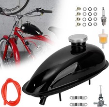 2L 0.53 Gallon Mini Bike Gas Tank Fuel Tank with Cap & Spark Plug & Petcock & Fu