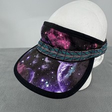 KAVU Strapvisor Galaxy Space Visor Hat Purple Adjustable Outdoor USA Made OS