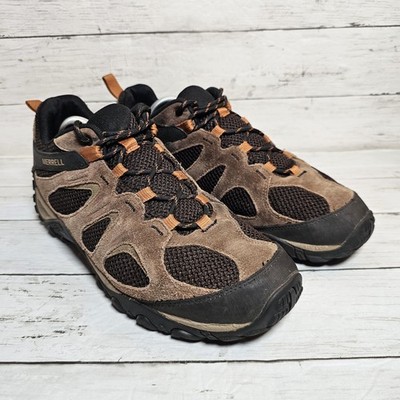 Merrell Hiking Trail Shoes Mens Size 12 Brown Suede Mesh Low Top J31275 Outdoor