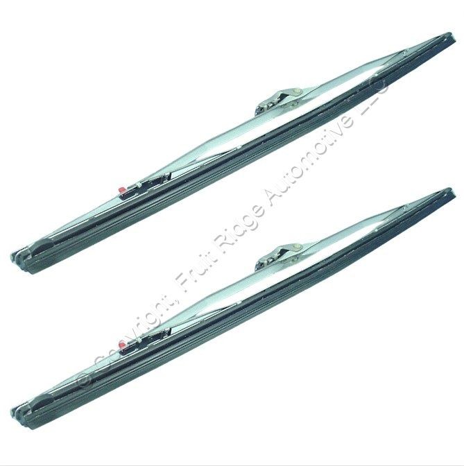 2 Vintage ANCO 21-19 Red Dot Stainless Steel 19" Windshield Wiper Blades Bayonet