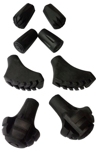 Rubber Tips Set for Trekking Pole Walking Hiking Sticks Tips Protectors Mix