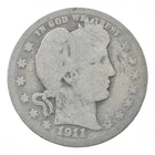 BETTER 1911-D Liberty Barber 90% Silver US Quarter *105