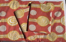 SUSAN SARGENT King Size DUVET COVER 2 Pillowcases orange Yellow 100 COTTON