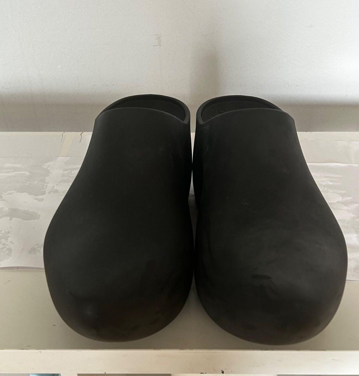 Men's Balenciaga “Worn Out” Technoclog Black Rubber Clog EU 45