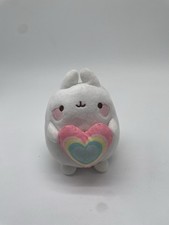 Aurora Molang Rainbow Heart Molang Stuffed Animal White 6"