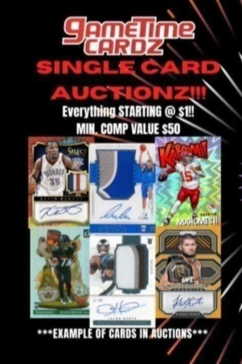 $1 Start Live Single Card Auctionz! Huge Cards In The Line Up!
