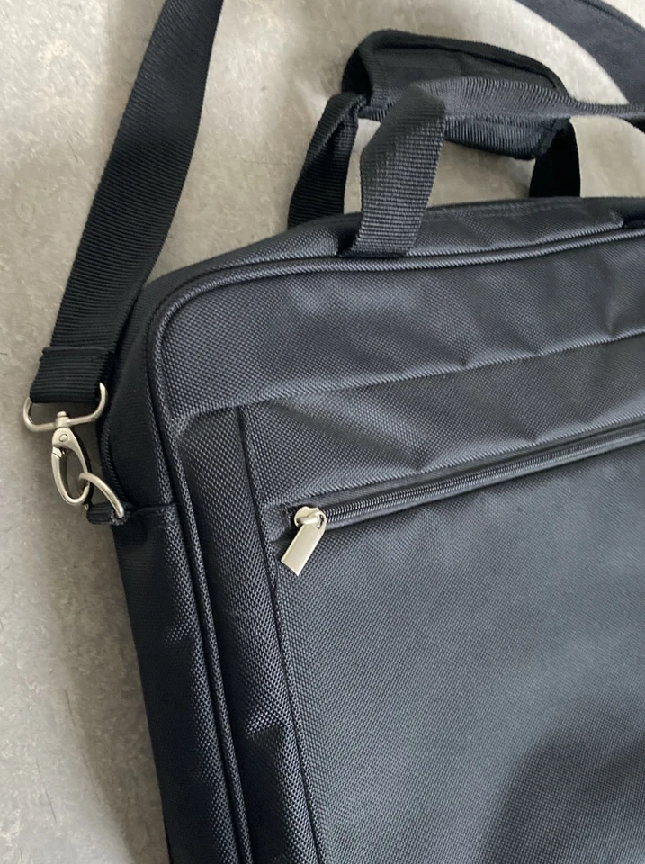Laptop Bag Toploading 35x43cm Black 4 Zipped Compartments Many Inside Pockets - Image 4 of 4