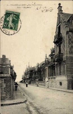 Postcard Villers sur Mer Calvados, Villa, Rue Paris d'Illins - 4513740
