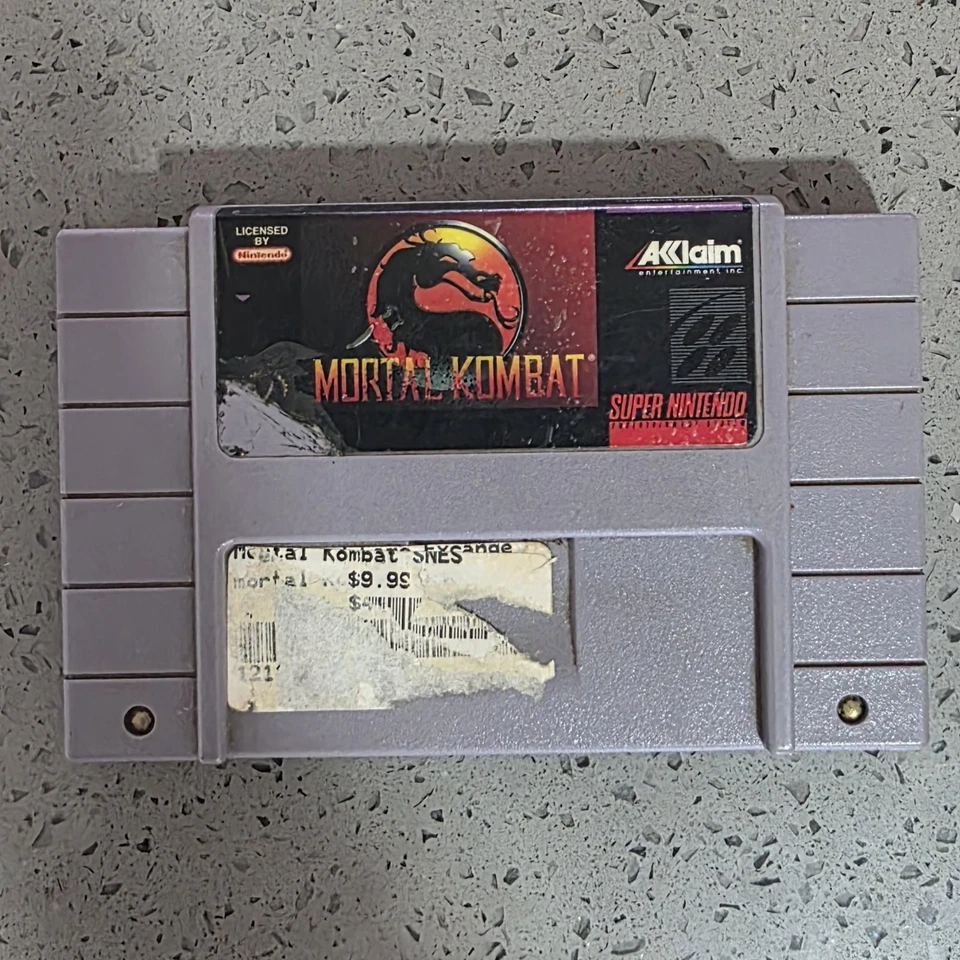 Mortal Kombat (SNES, 1992) Cartridge Only TESTED WORKING & AUTHENTIC - Image 2 of 3
