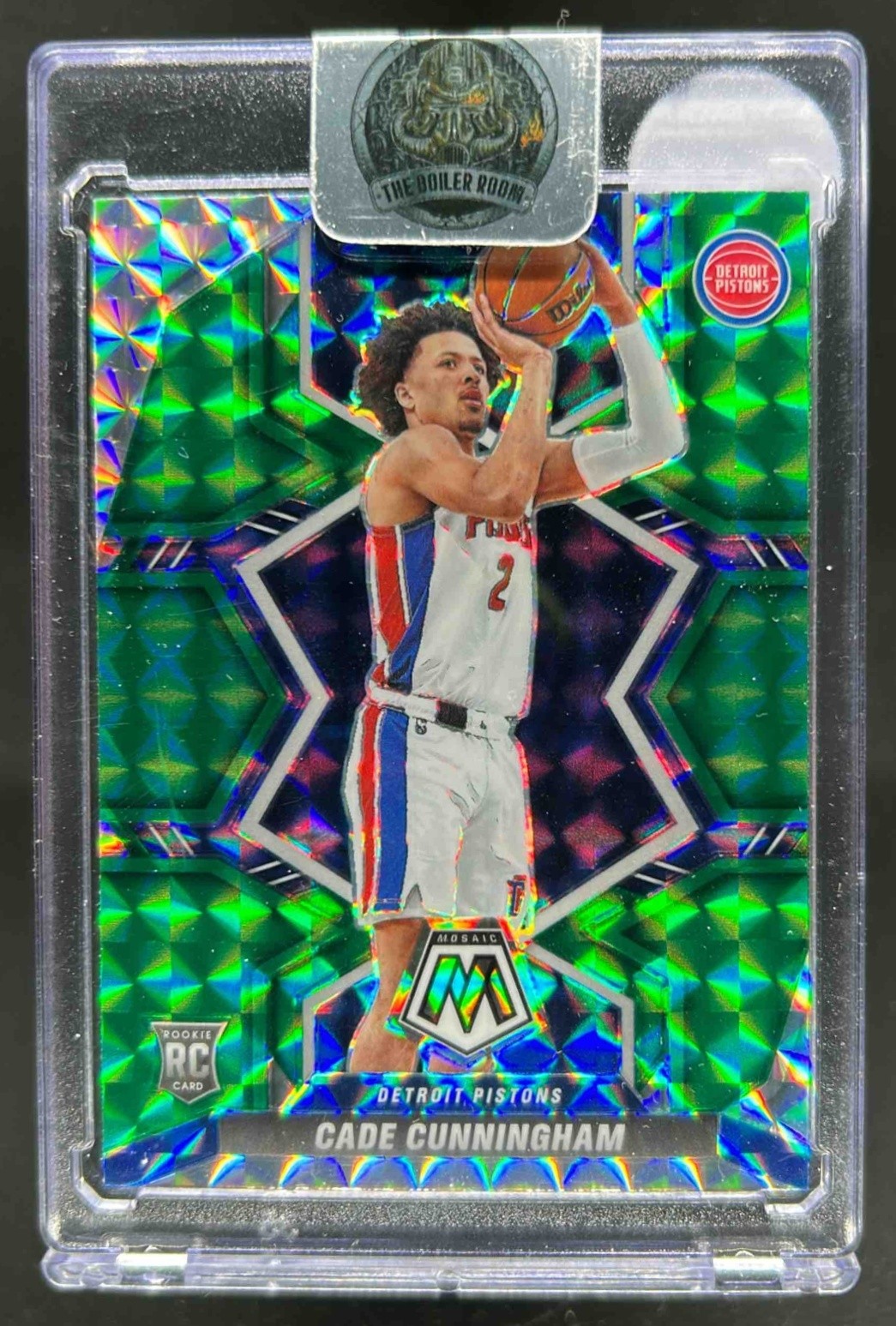 2021-22 Mosaic Cade Cunningham RC Green Rookie #203 Pistons