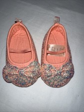Just One You By Carter  s Coral Baby Shoes With Bow 0-3 Months