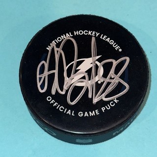 ANDREI VASILEVSKIY Signed Tampa Bay LIGHTNING Official GAME Puck Beckett (BAS)