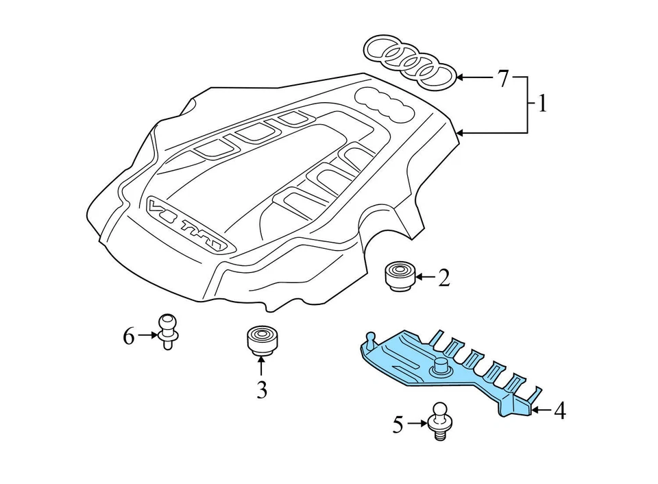 2015-2018 AUDI A8 QUATTRO 3.0L - Vacuum Solenoid Mount / Bracket 06E133520M - Image 4 of 4