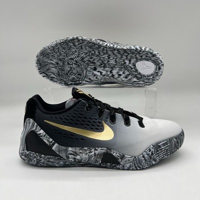 Kids Size 7Y Kobe IX Low EM Black Gold Basketball Sneakers FV3607 002  NEW