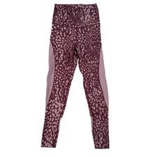 Nicole Miller Sport Womens Purple Abstract Animal Print Leggings NML0185 Small