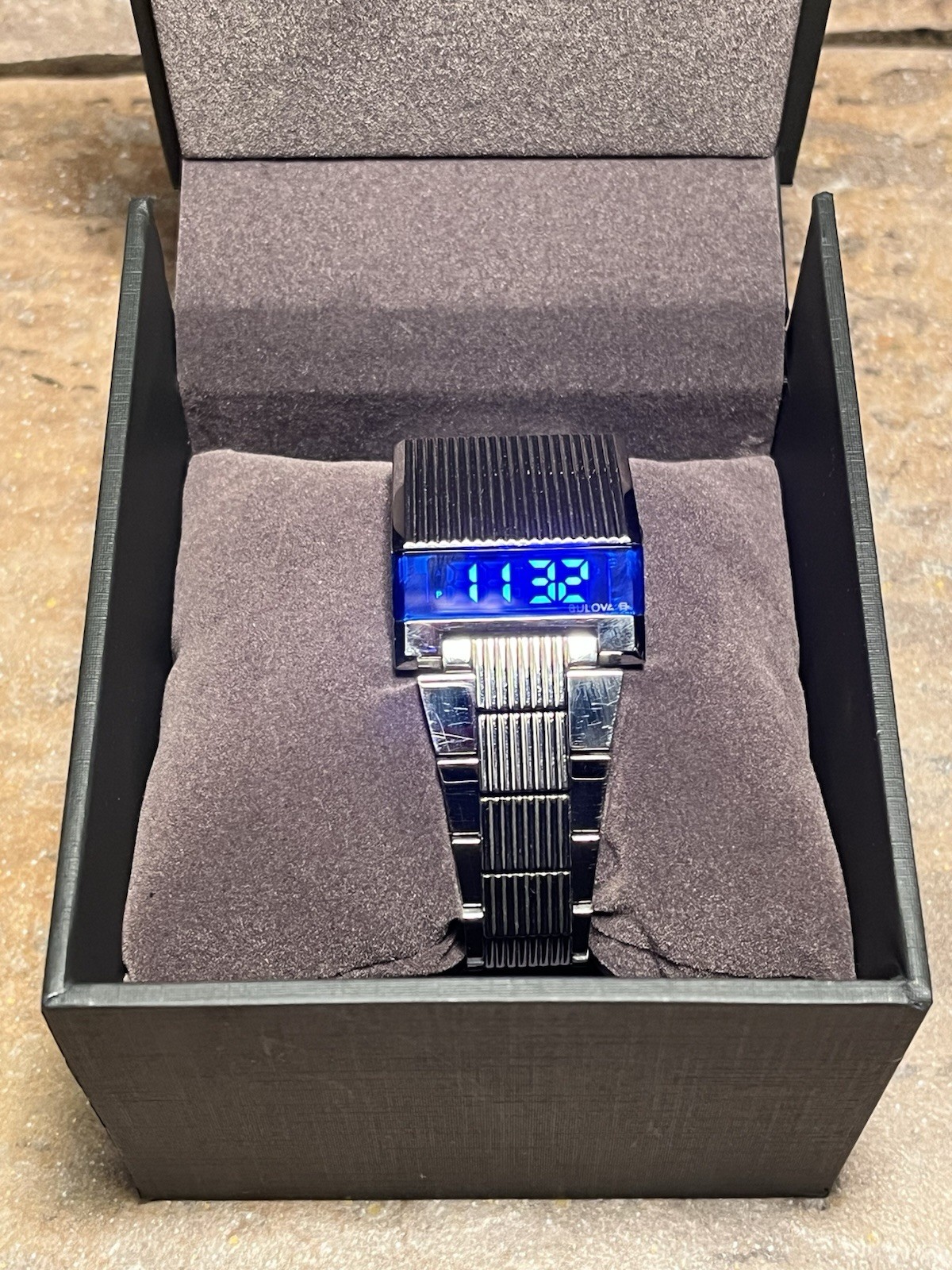 Bulova Men's Archive Computron Digital Watch 31mm Silver Steel 96C139