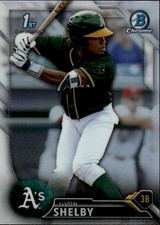 2016 Bowman Draft JaVon Shelby #BDC-21 Chrome Refractor Oakland Athletics 16M