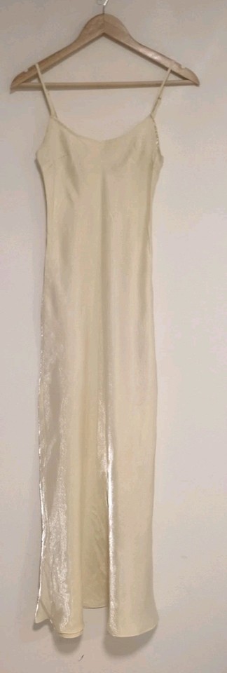 VRG Girl Slip Dress Yellow Maxi Sleeveless Y2K 2000's Size 8