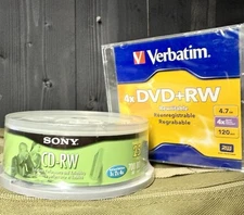 **Bonus Pack** Sony CD-RW 80 MIN 700 MB 25 Pack- With Bonus 4xDVD+RW!!