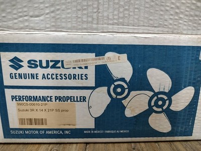 Open Box Suzuki Propeller 14 x 21 pitch RH Prop 990C0-00610-21P SZ9