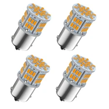 Melphan - Auto 1156 Bulb Amber Yellow, 1141 1003 BA15S Led, 12V - 24V 54 - SMD