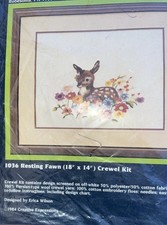Kit crewel bordado cervatillo restante expresiones creativas Erica Williams 18x14