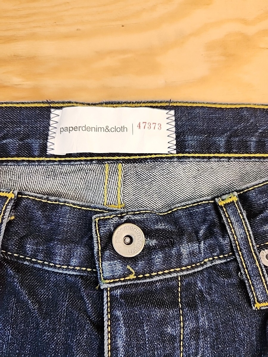 Paper Denim Cloth PDC Blue Denim Jeans Button Fly Light Paper Denim Cloth PDC Blue Denim Jeans Button Fly Light