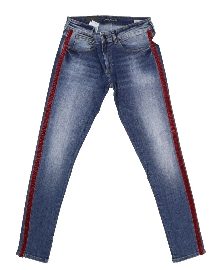 Striped Cotton Jeans for Women