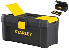 Tool Box 16 in. Length Lid Organizer Portable Storage Container with Tool Tray