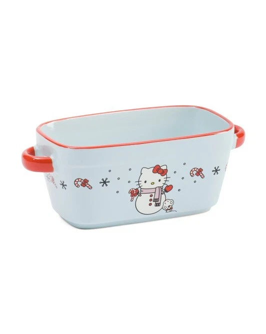 Oven Loaf Pan Oven and Microwave safe Hello Kitty Snowman