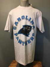 Vtg 90s NWT New CAROLINA PANTHERS Team Logo T Shirt NFL 1993 Old School Retro