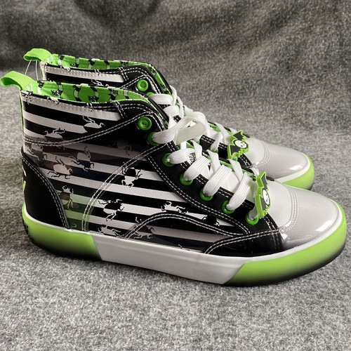 Beetle Juice Shoes Women’s Size 7.5 High-Top Sneakers Green and Black New - Bild 2 von 13